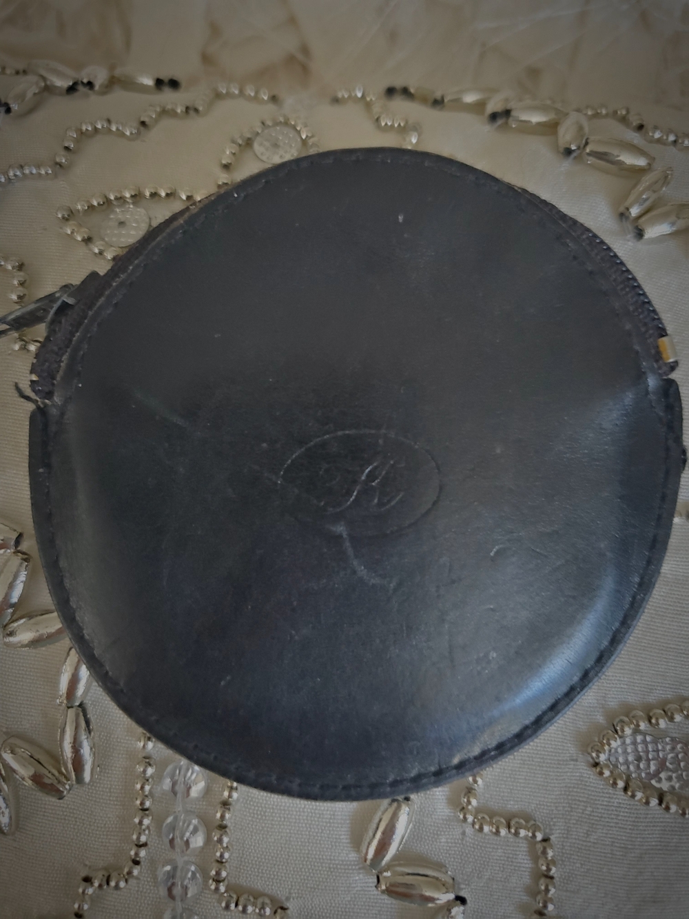 Classic Black Round Leather Coin Pouch - Men's Or Women's Accessory